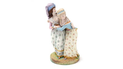 Lot 748 - French bisque figural group
