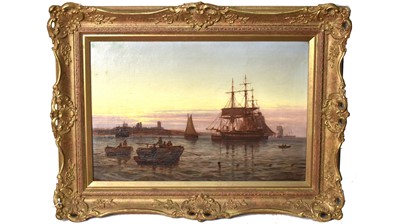 Lot 978 - Duncan Fraser McLea - Golden Hour View of Tynemouth | oil
