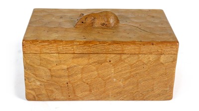 Lot 1261 - Workshop of Robert 'Mouseman' Thompson (Kilburn): an oak trinket box.