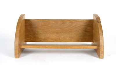 Lot 1265 - Workshop of  Robert ‘Mouseman’ Thompson (Kilburn): an oak book trough.