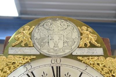 Lot 1215 - The Mansion House Clock: an interesting early 18th C longcase clock.