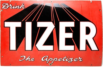 Lot 529 - A Tizer enamel advertising sign