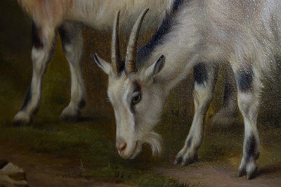 Lot 1052 - Edgar Hunt - Goats and Chickens Grazing | oil