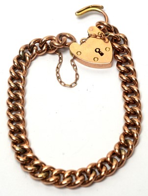 Lot 128 - A 9ct yellow gold curb link bracelet