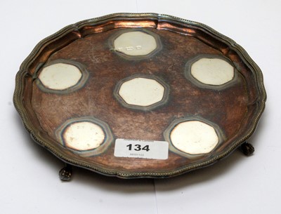 Lot 134 - A silver waiter, by Baker Ellis & Co