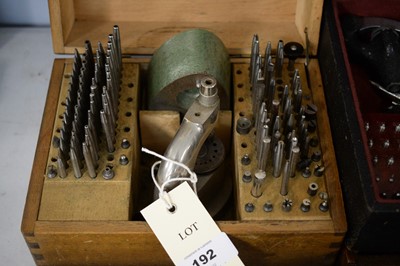 Lot 192 - A Swiss Seitz watchmakers staking tool or jewel press
