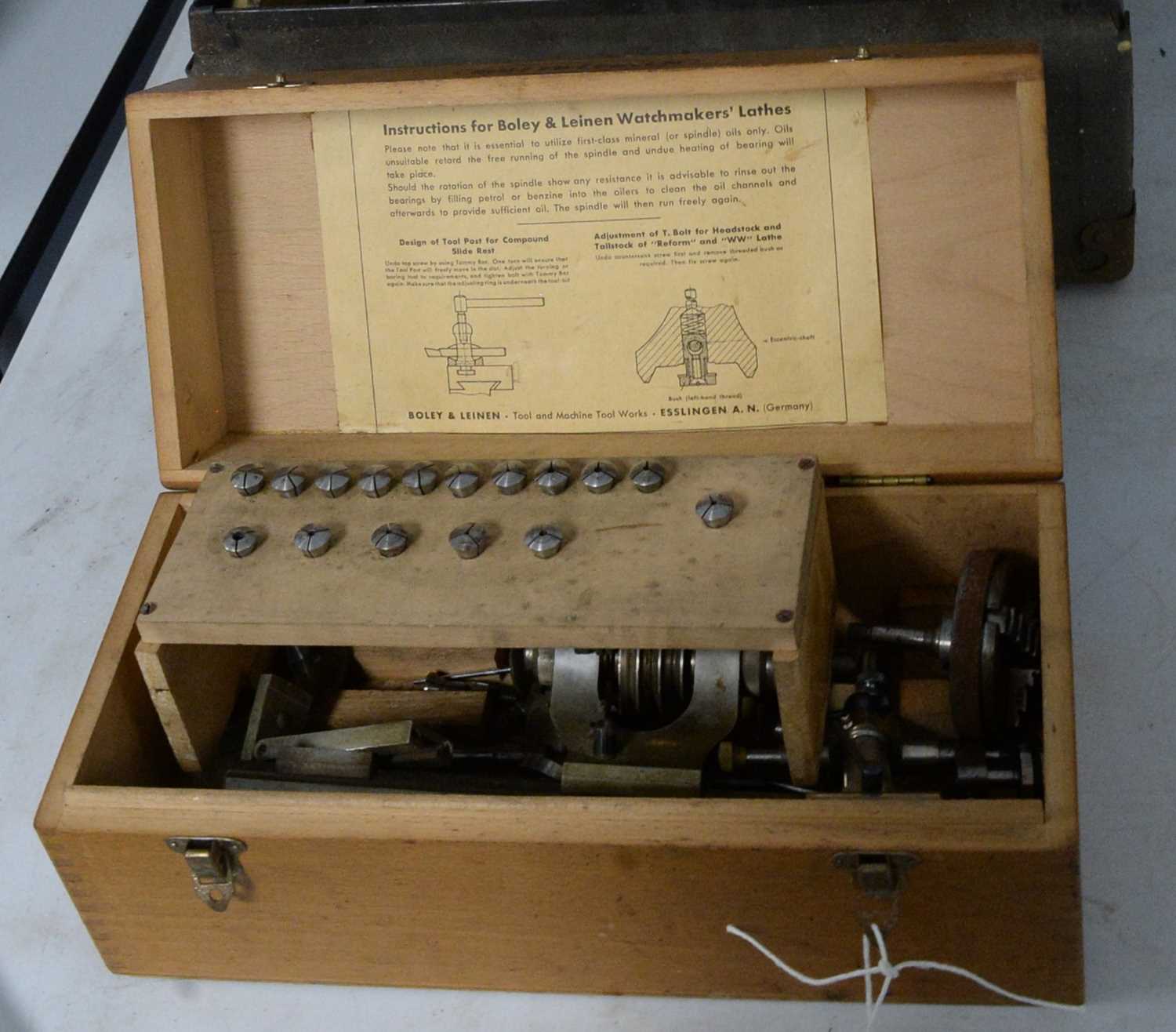 Lot 195 - A Boley & Leinen Watchmakers’ lathe