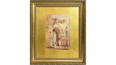 Lot 800 - Samuel Prout - An Ancient Ruined Gateway | watercolour
