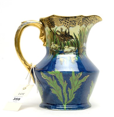 Lot 359 - A rare Maling hexagonal jug