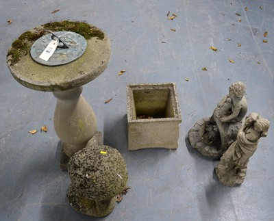 Lot 491 - Stone composite garden ornaments