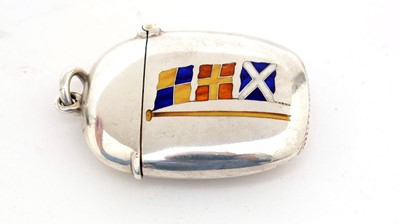 Lot 226 - A Victorian silver 'Flag Signal' vesta case, by Samuel Smith