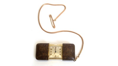 Lot 507 - Movado Chronometer Ermeto: a 935 standard silver-gilt cased bag watch