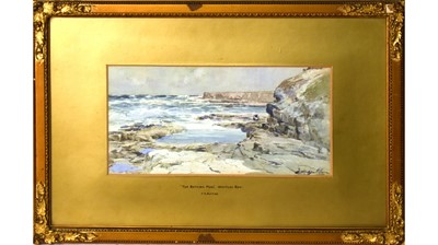 Lot 745 - Thomas Swift Hutton - The Bathing Pool, Whitley Bay | watercolour