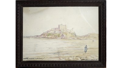 Lot 44 - Victor Noble Rainbird - Bamburgh Castle | watercolour