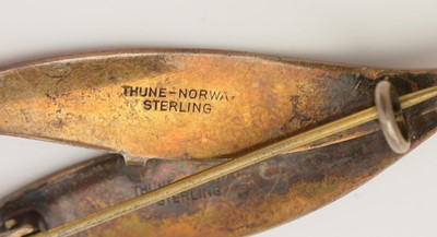 Lot 336 - George Jensen bangle and Thune brooch