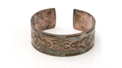 Lot 336 - George Jensen bangle and Thune brooch