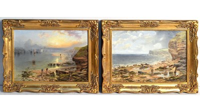 Lot 679 - Andrew James Sticks - On the Whitby Coast Before a Shower and Entrance to the Tyne | oil