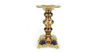 Lot 718 - Royal Crown Derby 'Old Imari' pricket candlestick