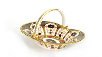 Lot 724 - A Royal Crown Derby Heather Basket