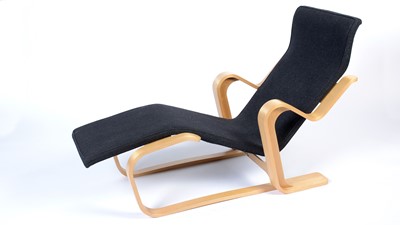 Lot 6 - Windmill Furniture: a bent laminate long chair.