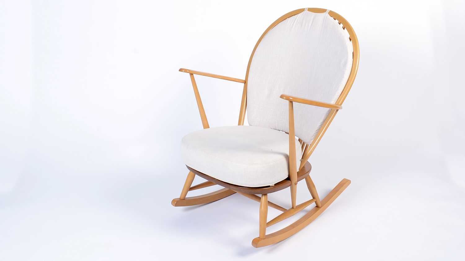 Lot 7 - Ercol: a No. 315 grandfather rocking chair.