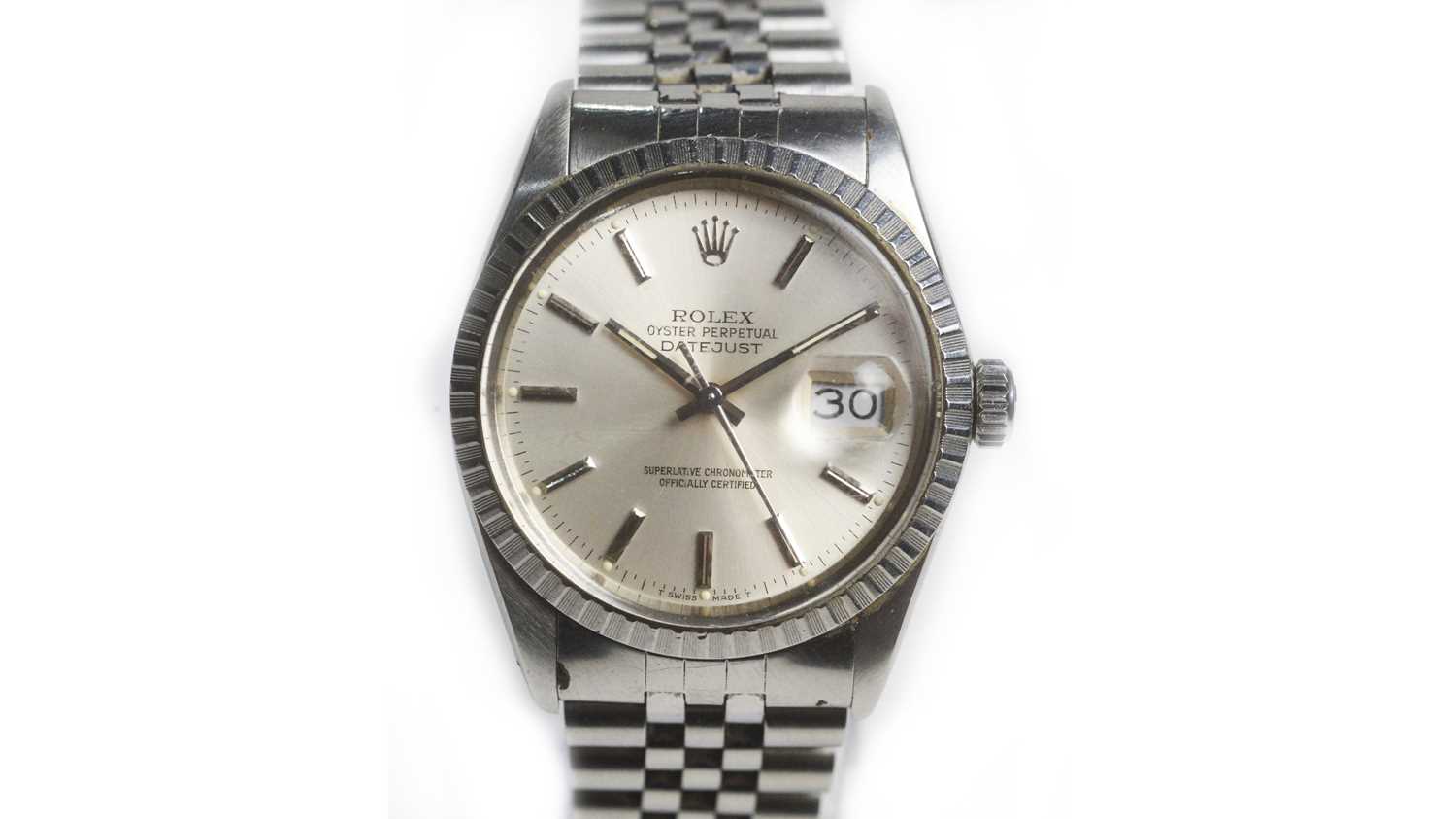 Lot 545 - Rolex Oyster Perpetual Date Just: a steel-cased automatic wristwatch