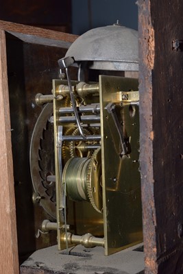 Lot 1212 - Thomas Meekins, Amesbury: an 18th C walnut longcase clock.