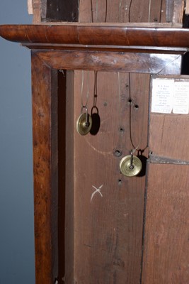 Lot 1212 - Thomas Meekins, Amesbury: an 18th C walnut longcase clock.