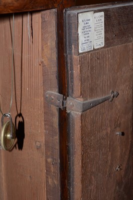 Lot 1212 - Thomas Meekins, Amesbury: an 18th C walnut longcase clock.