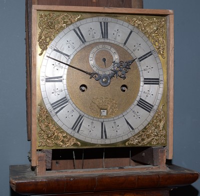 Lot 1212 - Thomas Meekins, Amesbury: an 18th C walnut longcase clock.