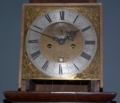 Lot 1212 - Thomas Meekins, Amesbury: an 18th C walnut longcase clock.