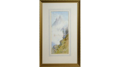 Lot 63 - 19th Century Continental School - Aiguille Vert and Aiguille Dru | watercolour