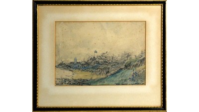 Lot 49 - Victor Noble Rainbird - Old Tyne Lighthouse | watercolour