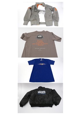 Lot 443 - A selection of Star Wars crew jackets, T-shirts; and other items of clothing.
