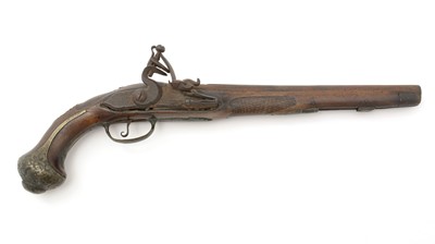 Lot 703 - A late 18th Century flintlock pistol