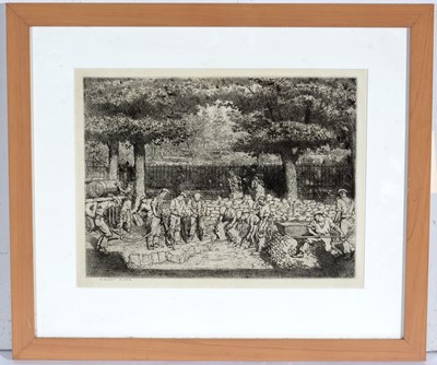 Lot 707 - Vincent Evans - Roadworkers | etching