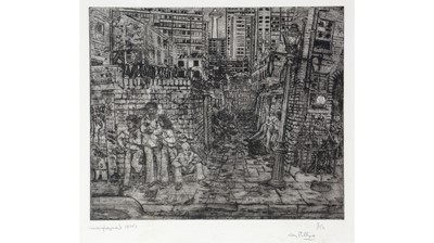 Lot 719 - Tony Phillips - Unemployment, 1970s | etching