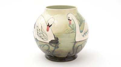 Lot 52 - Moorcroft Swan pattern vase