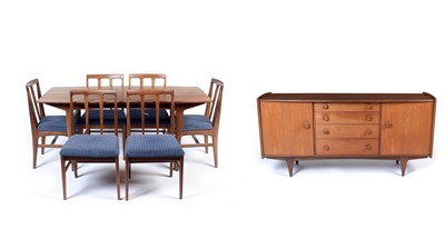 Lot 32 - John Herbert for A. Younger Ltd: a mid Century Volnay range dining room suite.