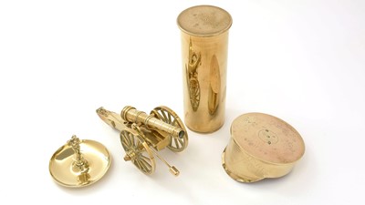Lot 802 - Brass trench art