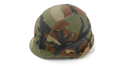 Lot 827 - A US M1 combat helmet