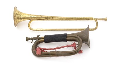 Lot 828 - Two Japanese military bugles