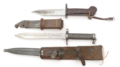 Lot 785 - A Swedish Mauser rifle bayonet, M1896, and another
