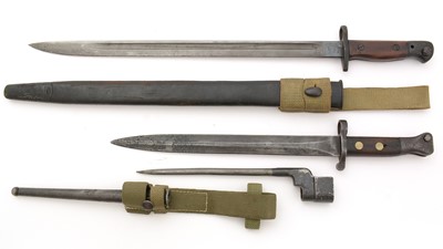 Lot 786 - Three British bayonets.