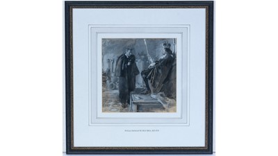 Lot 725 - William Hatherell RI ROI RWA - Charles I Receiving Word of His Fate | watercolour