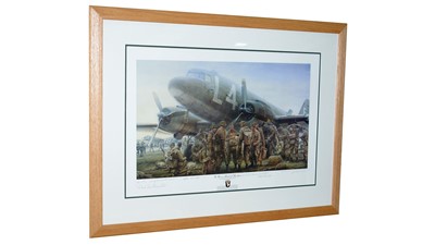 Lot 719 - We Were a Band of Brothers, after John Shaw, with military signatures