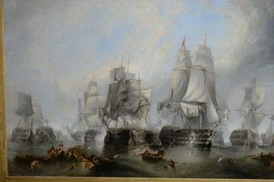 Lot 668 - John Wilson Carmichael - The Battle of Trafalgar | oil