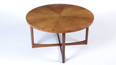 Lot 12 - Attr.  to A.H. McIntosh of Kirkcaldy: a mid Century rosewood circular coffee table.