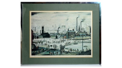 Lot 202 - After L. S. Lowry RBA RA - An Industrial Town | signed limited edition collotype