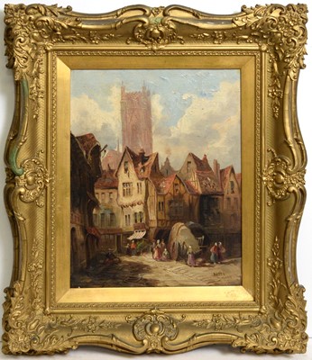 Lot 770 - W. Allen - Continental Street Scene | oil